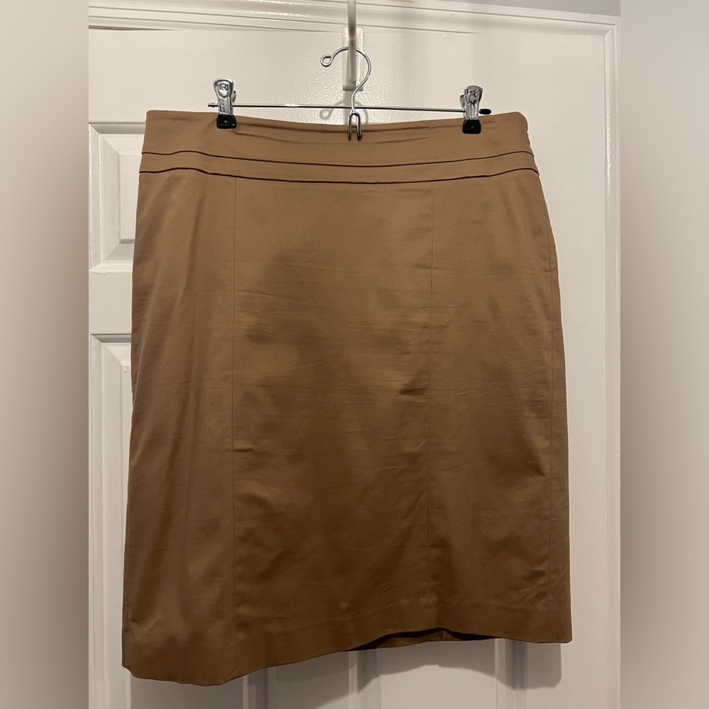 Khaki stretch side zip
